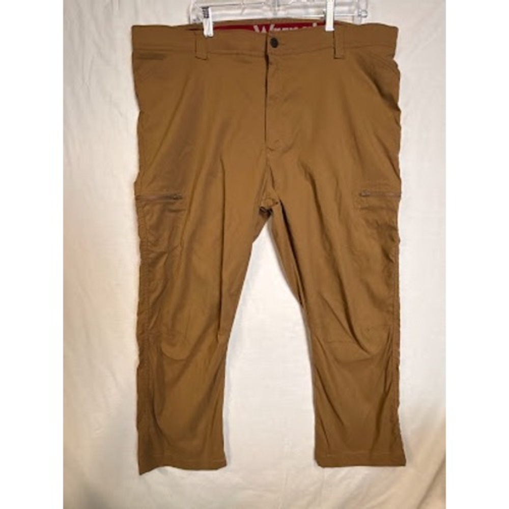 Wrangler Mens Outdoor Stretch Cargo Pants Brown 42x30 112325809 Hiking Utility